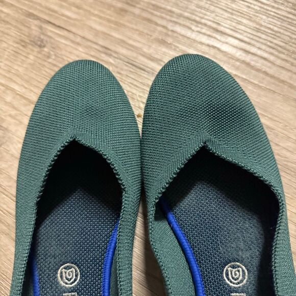 Rothys The Flat Retired Women US 11.5 Green Blue Luxury Ballet Flats - Picture 3 of 7
